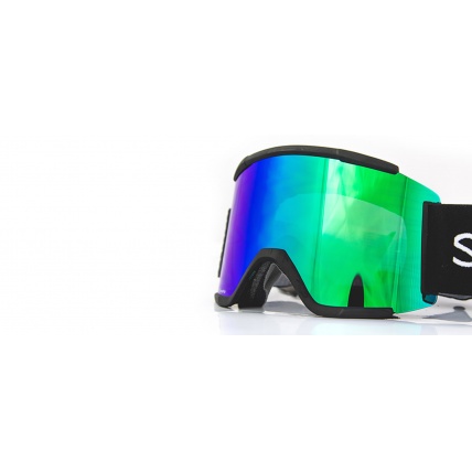 Smith Squad XL Black ChromaPop Sun Green Mirror Lens Snow Goggles